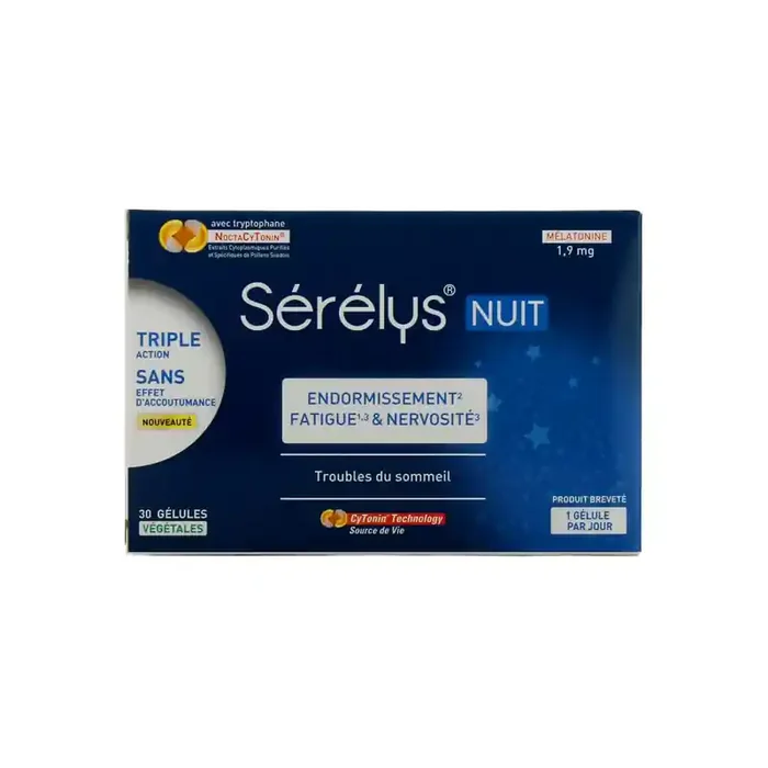 Serelys Nuit 30 gelules vegetales