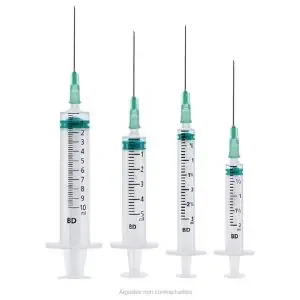 Seringue graduée 3 pièces avec aiguille BD Emerald Microlance 3 prémontée Non sertie – Boîte de 100