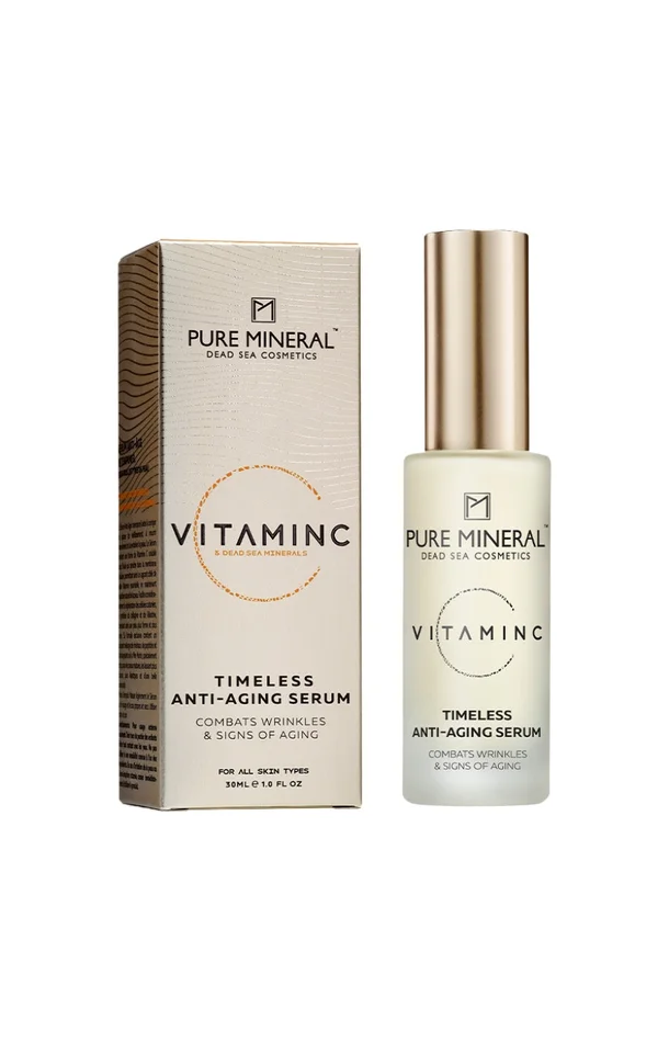 Sérum anti-âge intemporel – Vitamine C & minéraux de la mer Morte – Visage – 30 ml