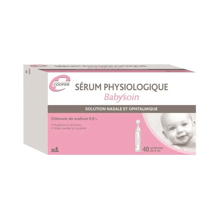 Sérum physiologique 40x5ml Babysoin Solution nasale et ophtalmique Cooper