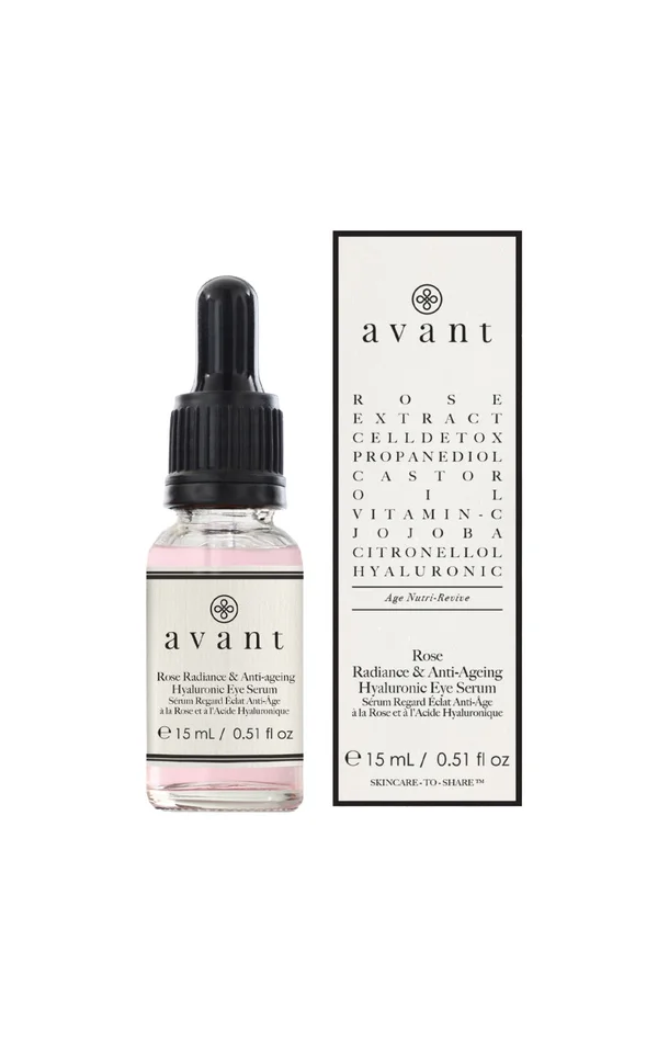 Sérum regard éclat anti-âge – Rose & acide hyaluronique – 15 ml