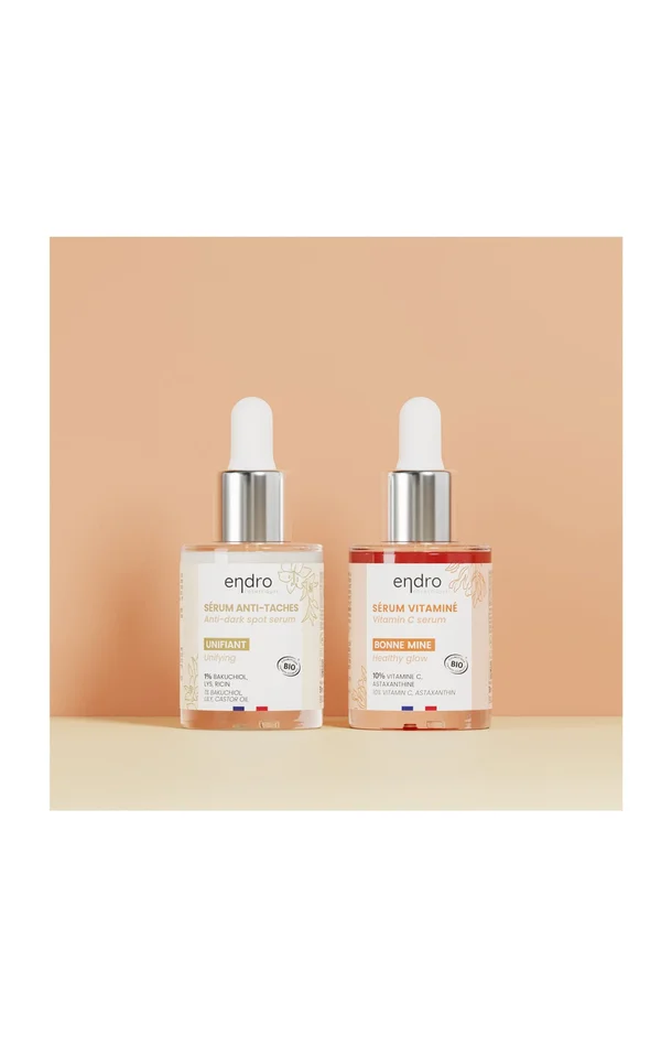 Sérums anti-taches & bonne mine – Bakuchiol & Vitamine C – Visage – 2 x 30 ml