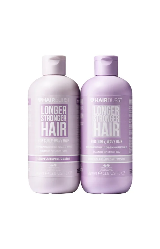 Shampoing & après-shampoing hydratants – Cerise & amande – Cheveux ondulés & bouclés – 2 x 350 ml