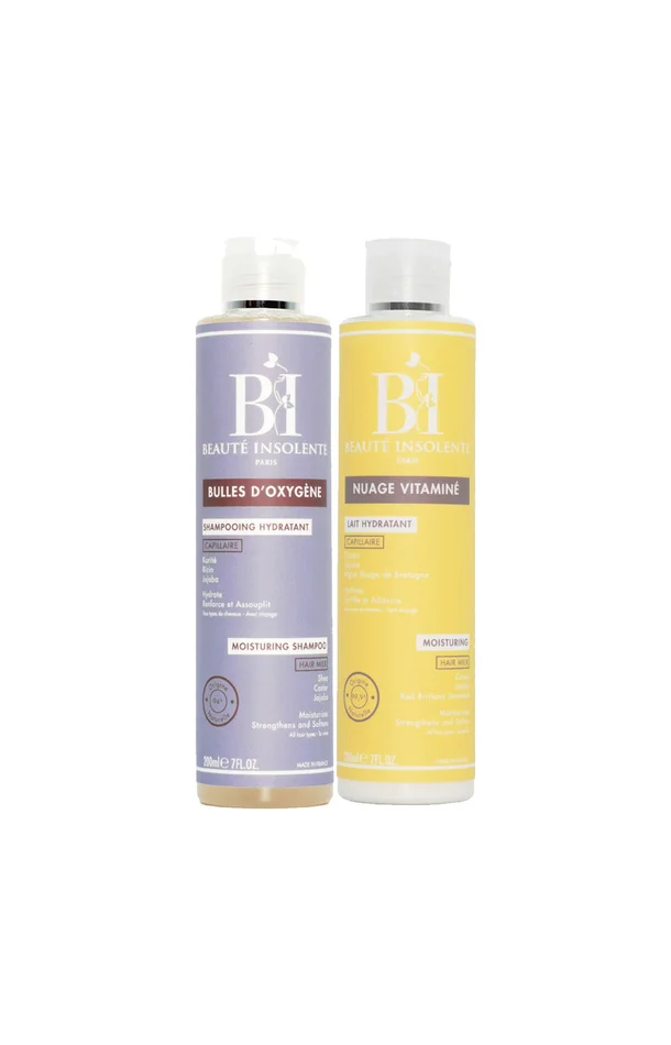 Shampoing & lait capillaire hydratants – Cheveux ondulés à crépus – 2 x 200 ml