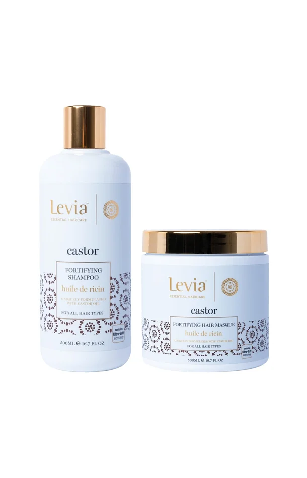 Shampoing & masque fortifiants – Huile de ricin – Cheveux normaux à secs – 2 x 500 ml