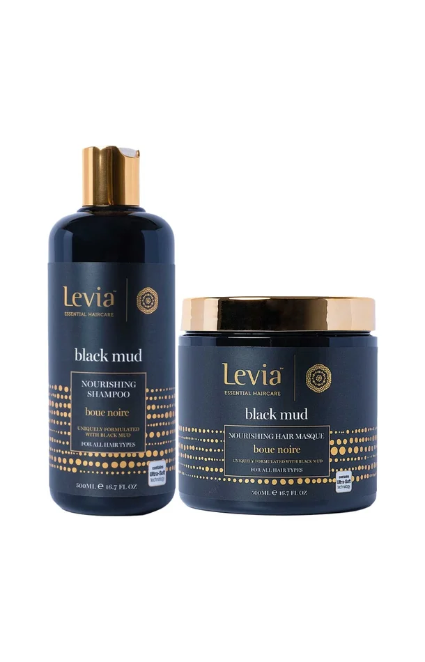 Shampoing & masque nourrissants – Boue noire de la mer Morte – 2 x 500 ml