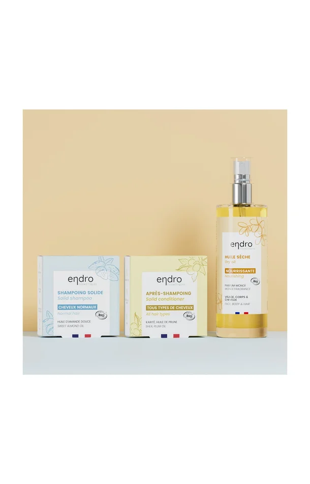 Shampoing, après-shampoing & huile sèche – Cheveux normaux