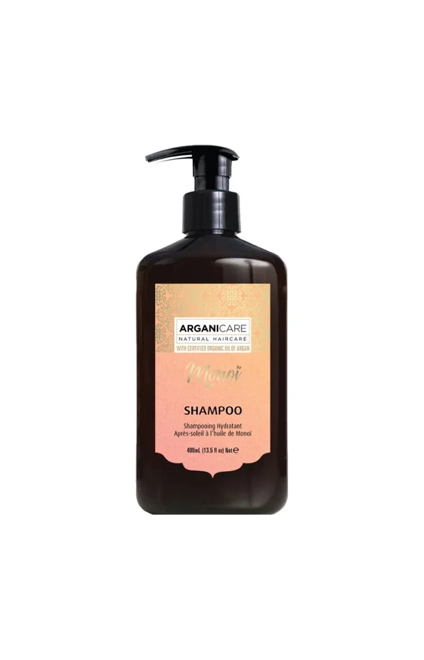 Shampoing hydratant après-soleil – Huile de monoï – Cheveux fragilisés – 400 ml