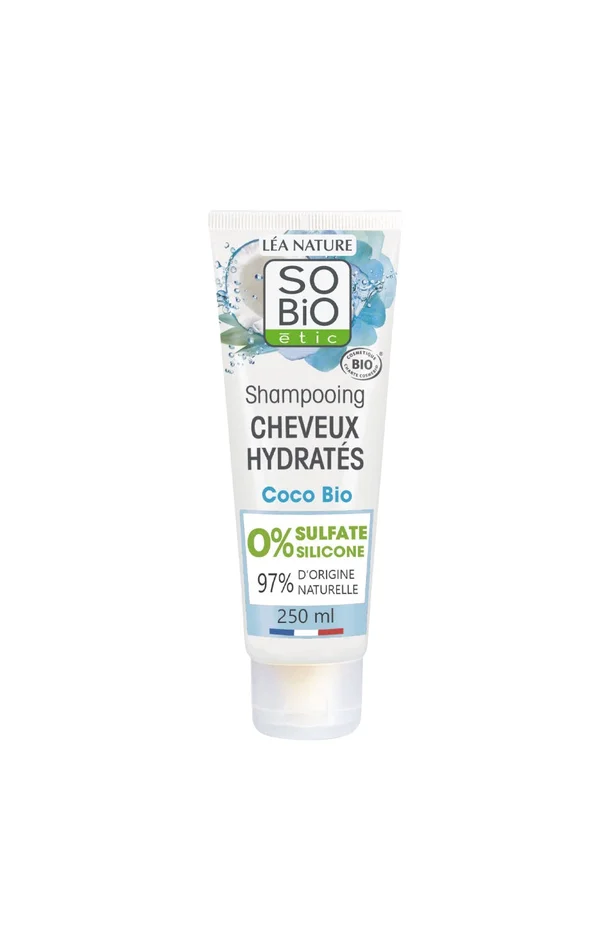 Shampoing hydratant bio – Acide hyaluronique & coco – 250 ml