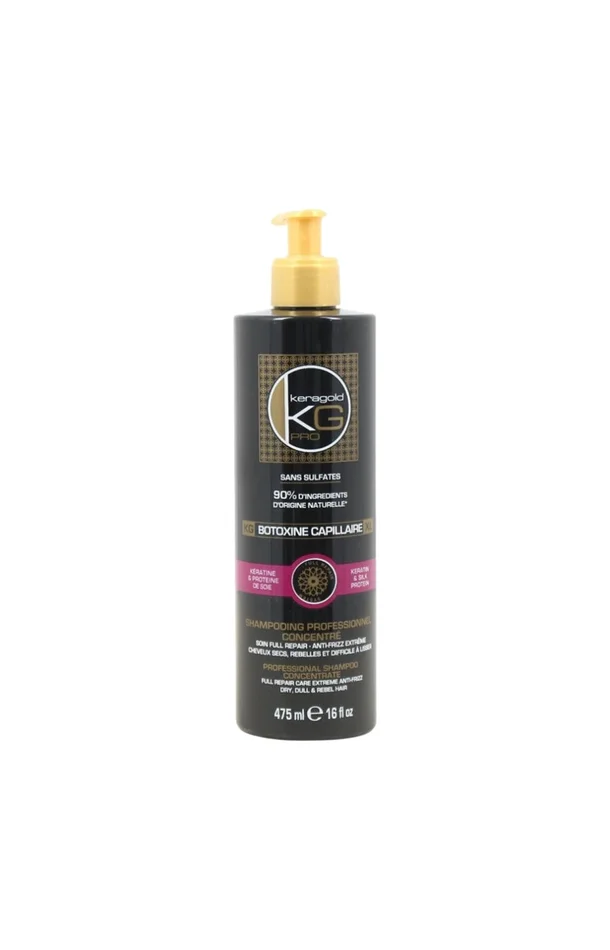 Shampoing lissant – Kératine & protéine de soie – Cheveux secs ou rebelles – 475 ml