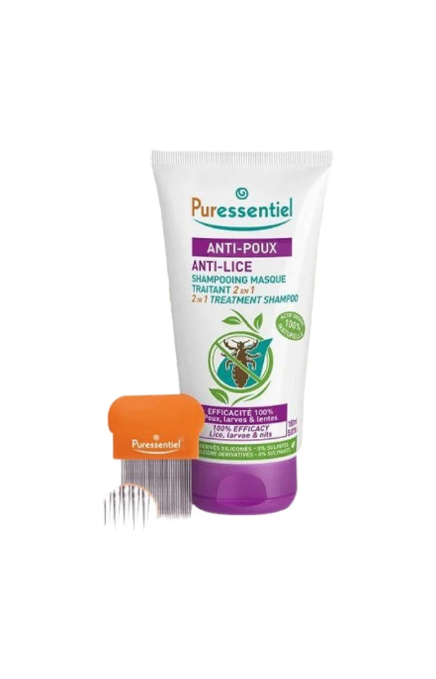 Shampoing masque traitant 2-en-1 anti-poux & peigne – 150 ml