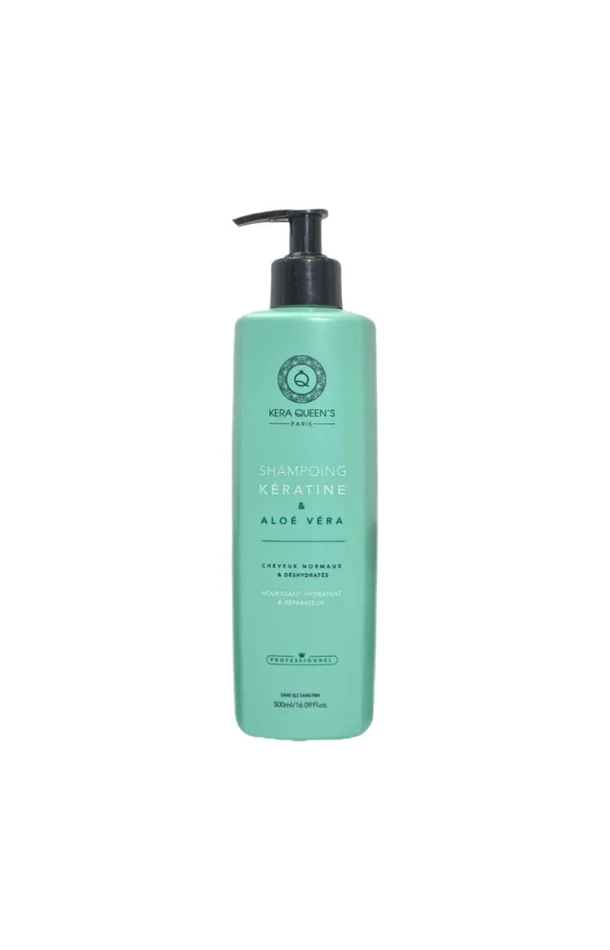 Shampoing nourrissant & réparateur – Kératine & aloe vera – Cheveux normaux & déshydratés – 500 ml