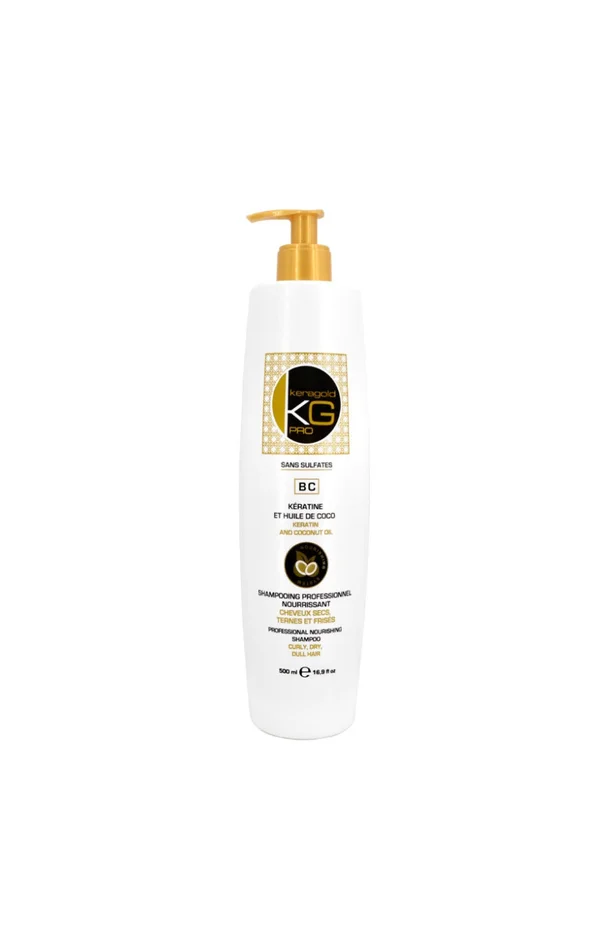 Shampoing nourrissant – Kératine & huile de coco – Cheveux secs, ternes & frisés