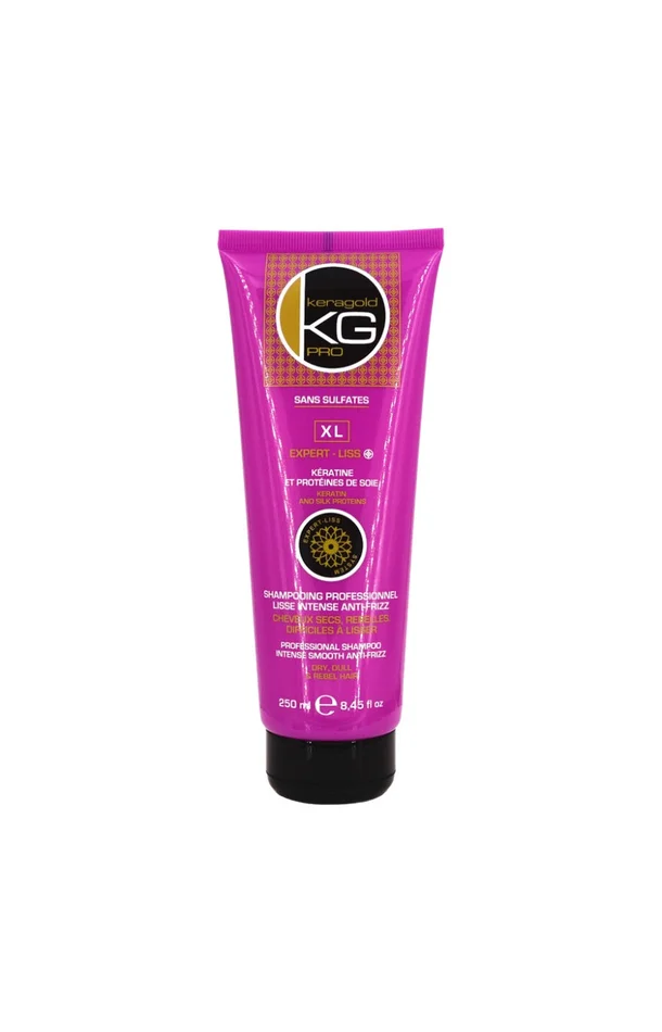 Shampoing professionnel lissant sans sulfate – Kératine – 250 ml