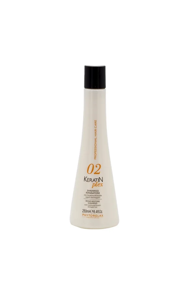 Shampoing réparateur – 02 Keratin Plex – Cheveux abîmés – 250 ml