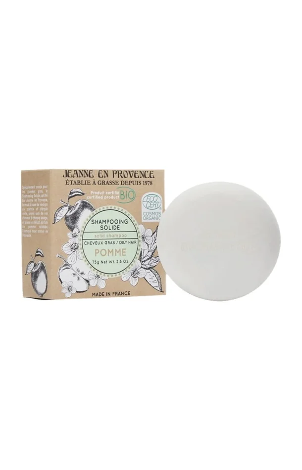 Shampoing solide bio – Pomme – Cheveux gras – 75 g