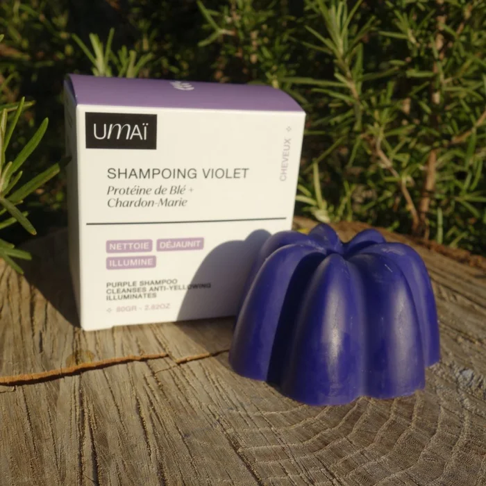 Shampoing solide violet