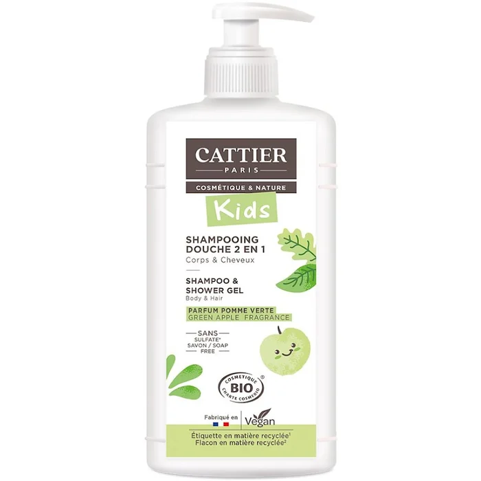 Shampooing Douche 2en1 – Corps et Cheveux – Parfum Pomme Verte 500 ml