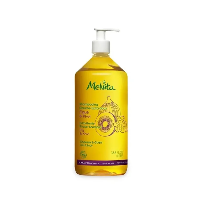 SHAMPOOING DOUCHE EXTRADOUX FIGUE et KIWI BIO FAMILIAL 1LITRE MELVITA