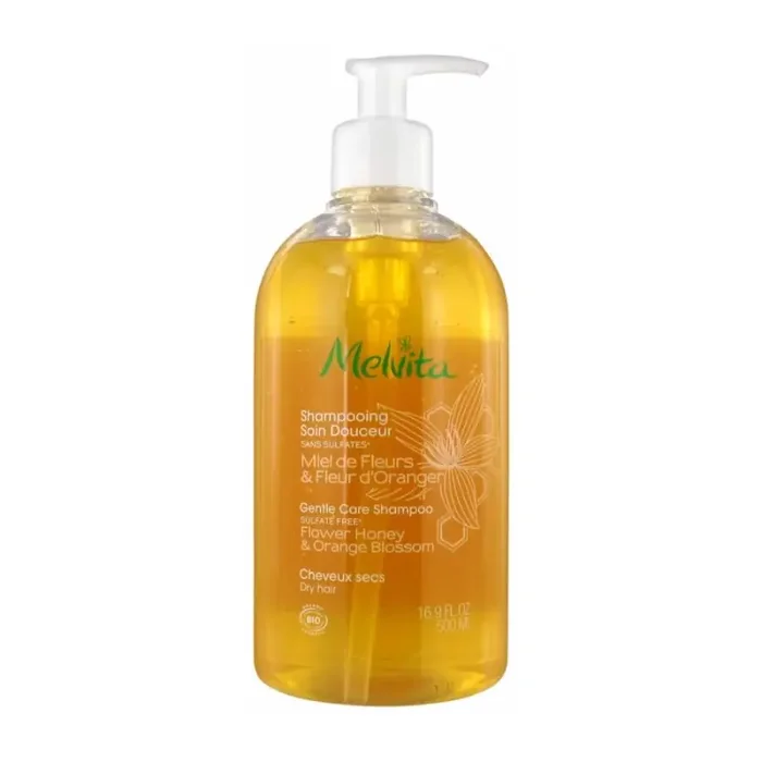 SHAMPOOING SOIN DOUCEUR MIEL DE FLEURS & FLEUR D‘ORANGER 500ML MELVITA