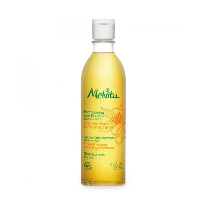 SHAMPOOING SOIN DOUCEUR MIEL DE FLEURS et FLEUR D‘ORANGER 200ML MELVITA