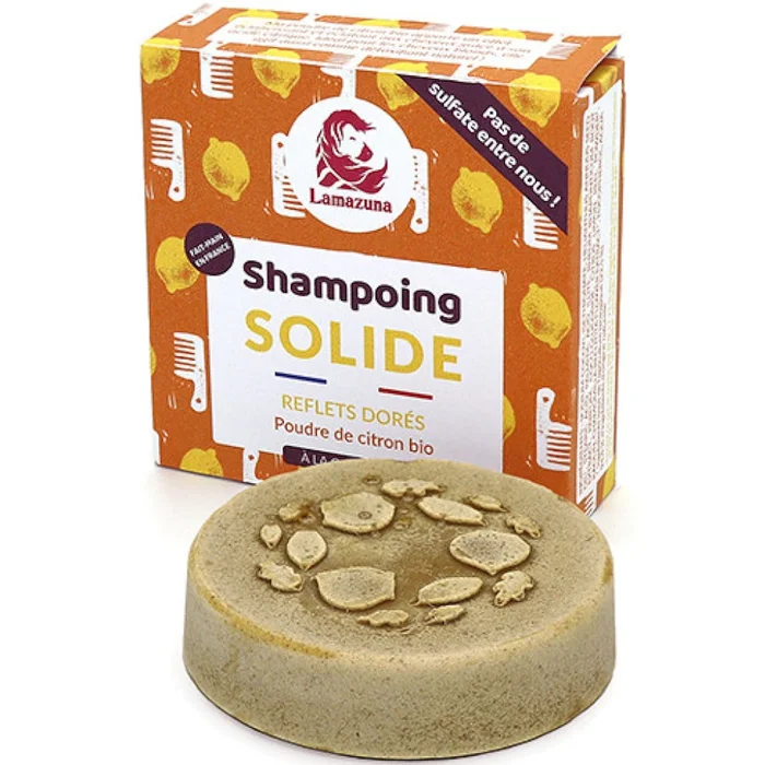Shampooing Solide – Reflets Dorés – Citron Bio 70g