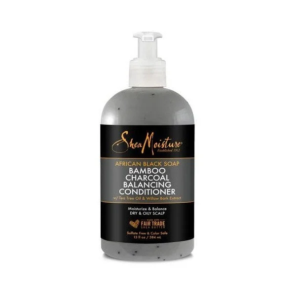 SHEA MOISTURE AFRICAN BLACK SOAP BAMBOO CHARCOAL ≡ Après-shampooing
