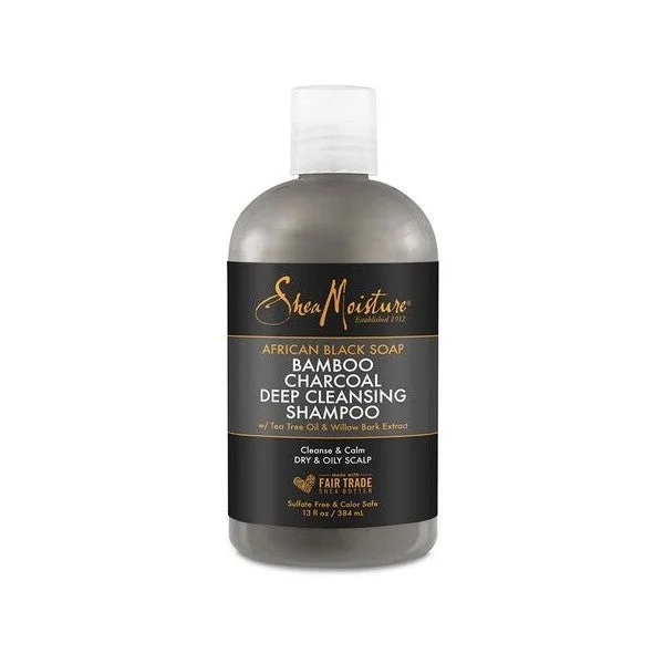 SHEA MOISTURE AFRICAN BLACK SOAP BAMBOO CHARCOAL ≡ Shampooing Nettoyant