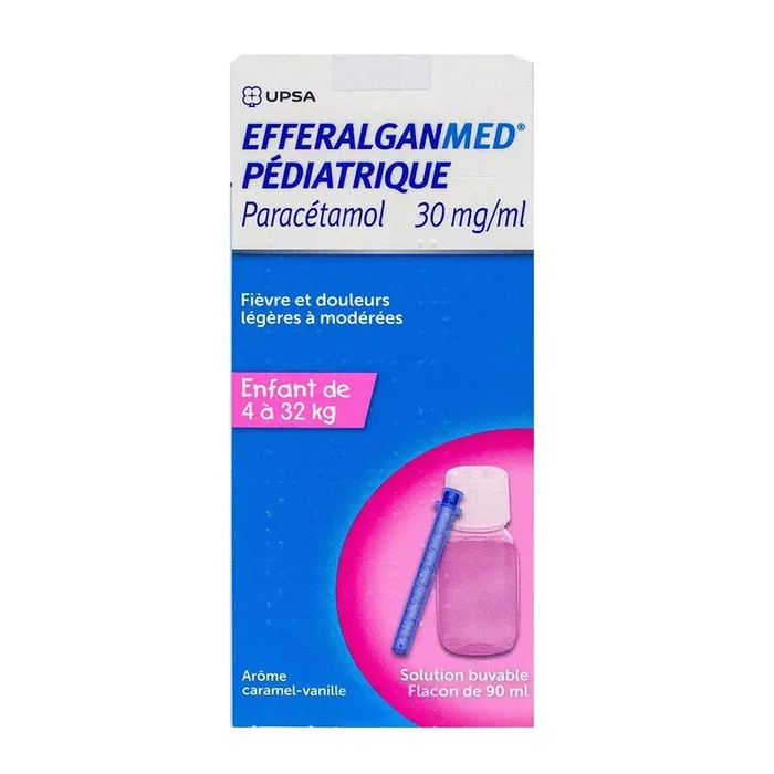 Sirop bébé avec pipette – EfferalganMed Pediatrique – 30mg/ml – Douleurs et fièvre chez l‘enfant