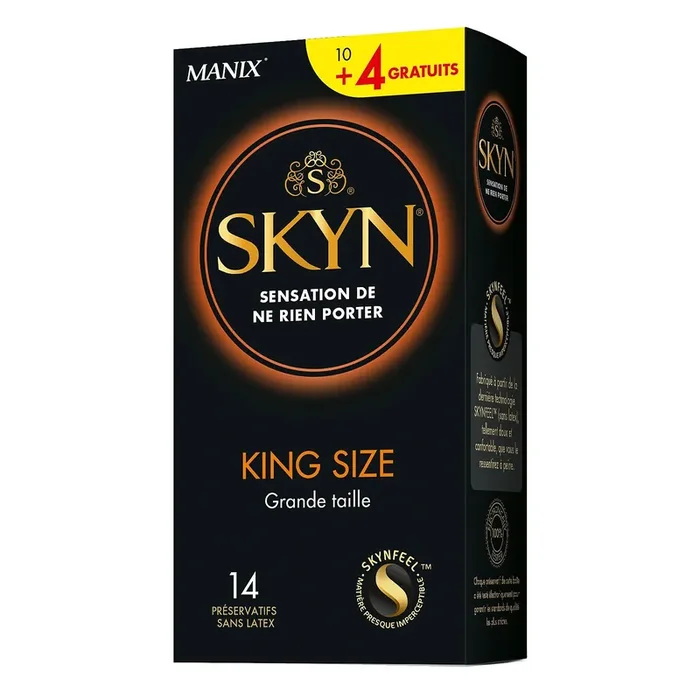 Skyn King Size – Grande taille – 14 préservatifs sans latex