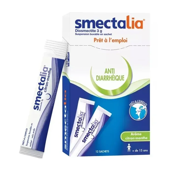 Smectalia 3g Citron-Menthe – Antidiarrheique – Suspension buvable 12 sachets