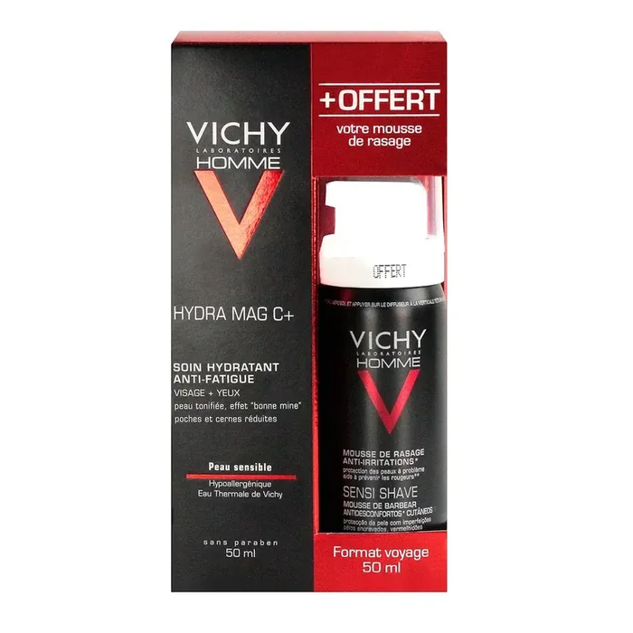 Soin anti-fatigue Hydra Mag C+ Homme + mousse de rasage 50ml