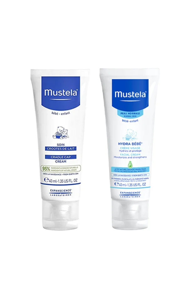 Soin croûtes de lait & crème hydratante visage – Bébé – 2 x 40 ml