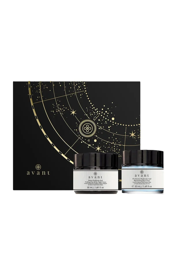 Soin effet bonne mine & crème – Jour & nuit – Acide hyaluronique – Visage – 2 x 50 ml
