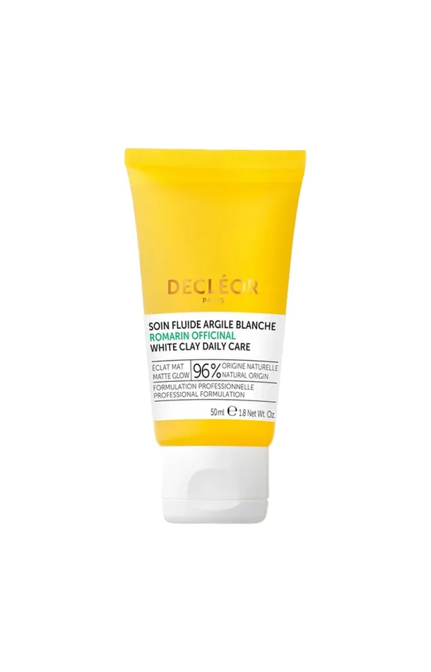 Soin fluide hydratant – Argile blanche & romarin – Peaux à imperfections – 50 ml