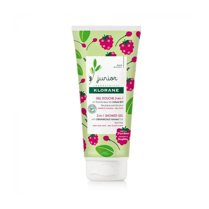 SOIN JUNIOR GEL DOUCHE 2-en-1 CORPS CHEVEUX FRAMBOISE 200ML KLORANE