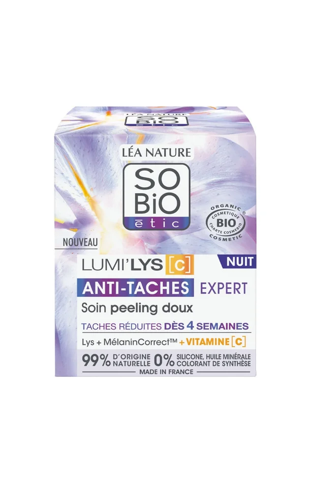 Soin peeling de nuit doux – Anti-tâches – Lumi’lys – Visage