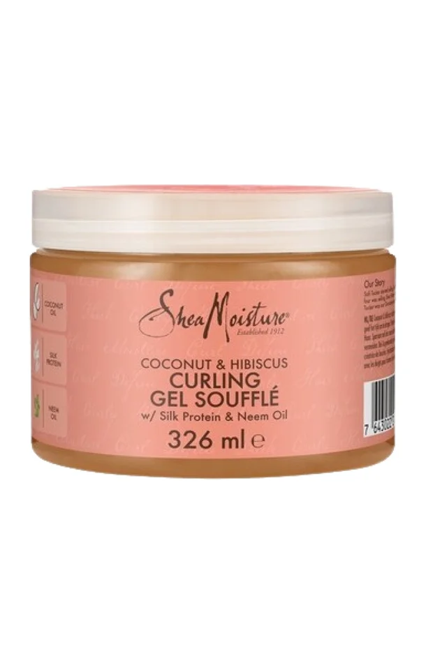 Soin soufflé – Noix de coco & hibiscus – Cheveux ondulés à bouclés – 326 ml