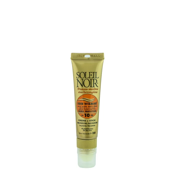 Soin Vitaminé Crème SPF10 + Stick SPF30 – Peaux Mates ou Bronzées 20 ml + 2g