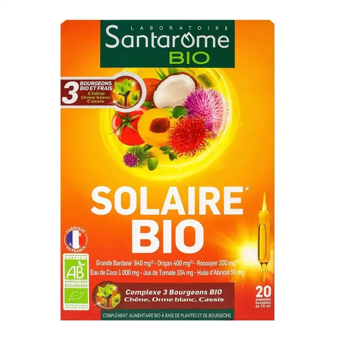 Solaire bio complexe 3 bourgeons 20 ampoules