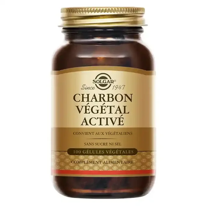 Solgar Charbon végétal activé 100 gélules végétales