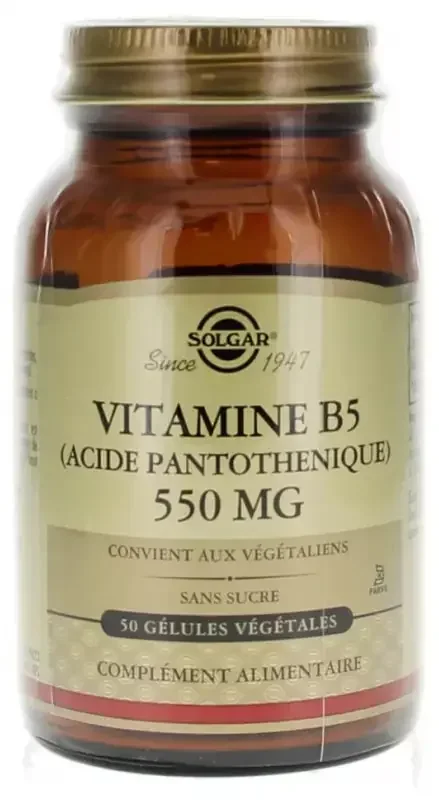 Solgar Vitamine B5 550 mg Gélules Végétales