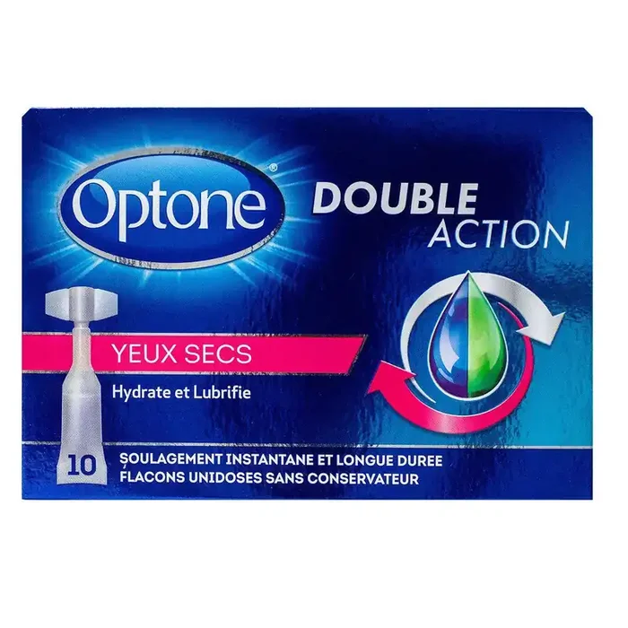 Solution oculaire double action yeux secs 10 monodoses