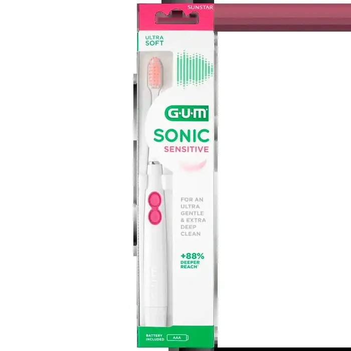 SONIC SENSITIVE BROSSE A DENTS ELECTRIQUE SOUPLE COLORIS BLANCHE GUM