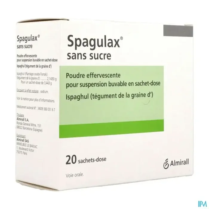 Spagulax sans sucre poudre efferv suspension buvable sachet 20