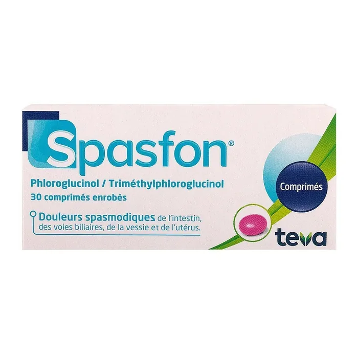 Spasfon – Douleurs spasmodiques Intestin Voies biliaires Vessie Utérus – 30 comprimés enrobés