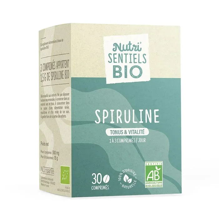 Spiruline Bio 30 comprimés Nutri‘sentiels Tonus & vitalité Nutrisante