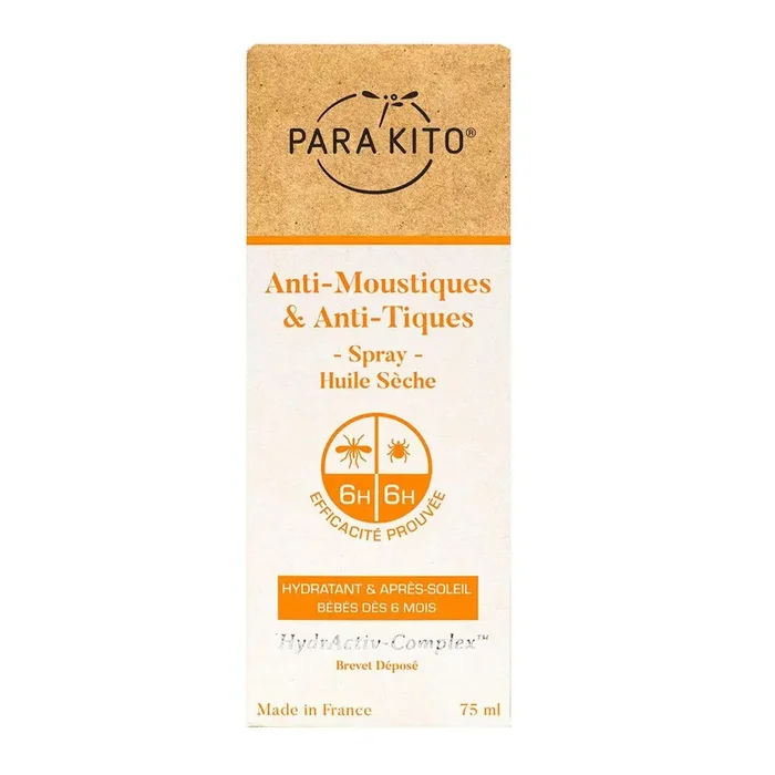 Spray anti-moustiques & tiques huile sèche 75ml