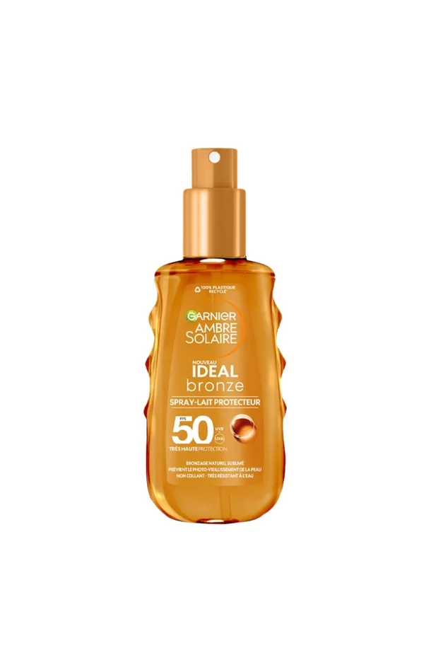 Spray-lait protecteur solaire SPF50 – Ideal Bronze – Visage & corps – 150 ml