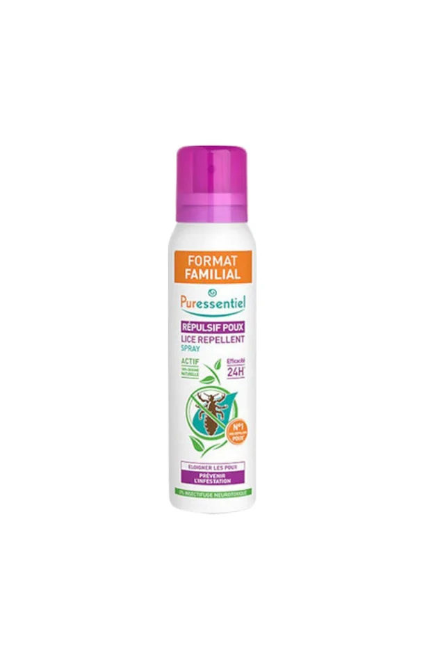 Spray répulsif anti-poux – 6 huiles essentielles – Cheveux – 200 ml